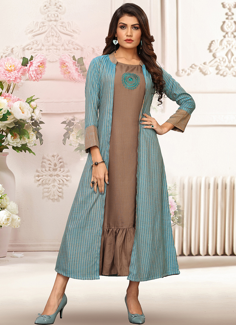 hello jackets vol 6 by s4u elegant party wear long kurti with jacket  supplier